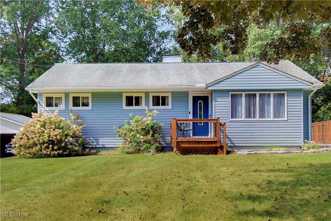 Tucked away on a peaceful dead-end street in Norton Ohio. This home offers a classic ranch style home paired with the comforts of modern living. This well cared for residence rests on a quarter are lot giving it just the right balance of space and simplicity. Natural light spills through the windows brightening the living room and adjoining dining/kitchen area. All bedrooms are conveniently located on the first floor while partial basement provides extra storage and utility space. The outdoor deck you will find perfect for evening meals or entertaining. New roof, new concrete, paint throughout, new fixtures etc...Take your tour today!