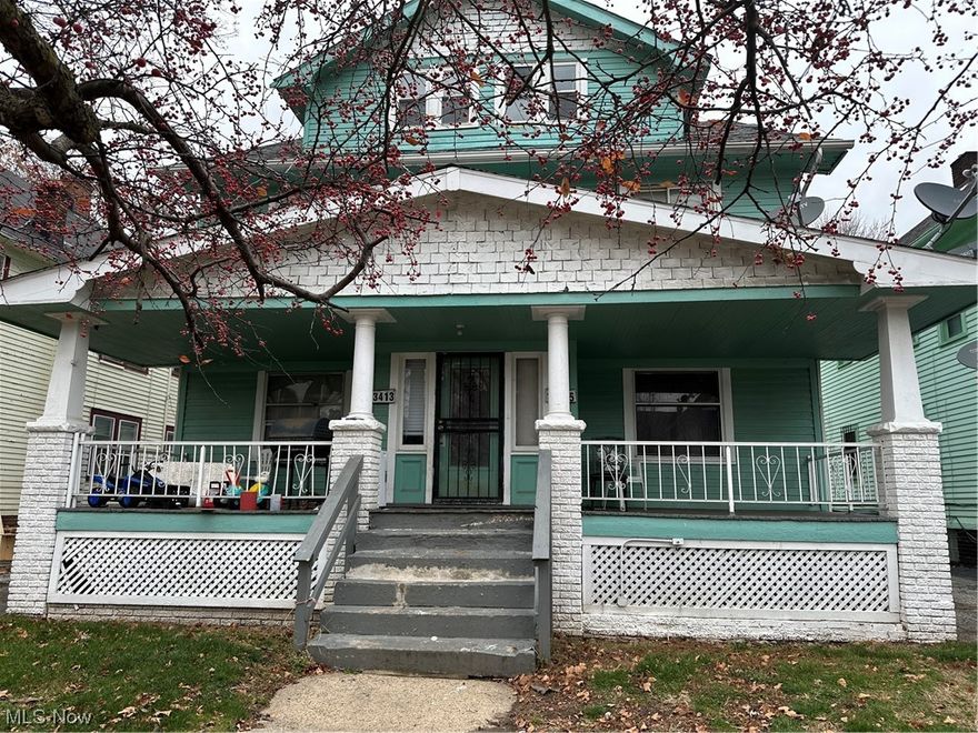 4 bedroom duplex, large dining and family room.  3 Bedrooms on 2nd floor along with full bath.  Finished Attic holds a large bedroom with bonus room.