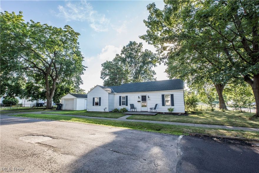 Looking for a move in ready Ranch-style home in Cuyahoga Falls? Look no further. This adorable 2 bedroom / 1 bathroom home is situated on a quiet street. Enter through the front door and you a greeted with a spacious living room. The eat-in kitchen comes with appliances and has plenty of cupboards and counter-space. Each bedroom is a very nice size and the bathroom has been updated. Off the kitchen is a large utility room that has lots of space for storage and is also used as a laundry and mud room. Outside, there is a large front porch, 1 car garage and a private backyard. Other updates include: 30 year architectural shingle roof, vinyl replacement windows and laminate floors. Call the listing agent today for your private showing.