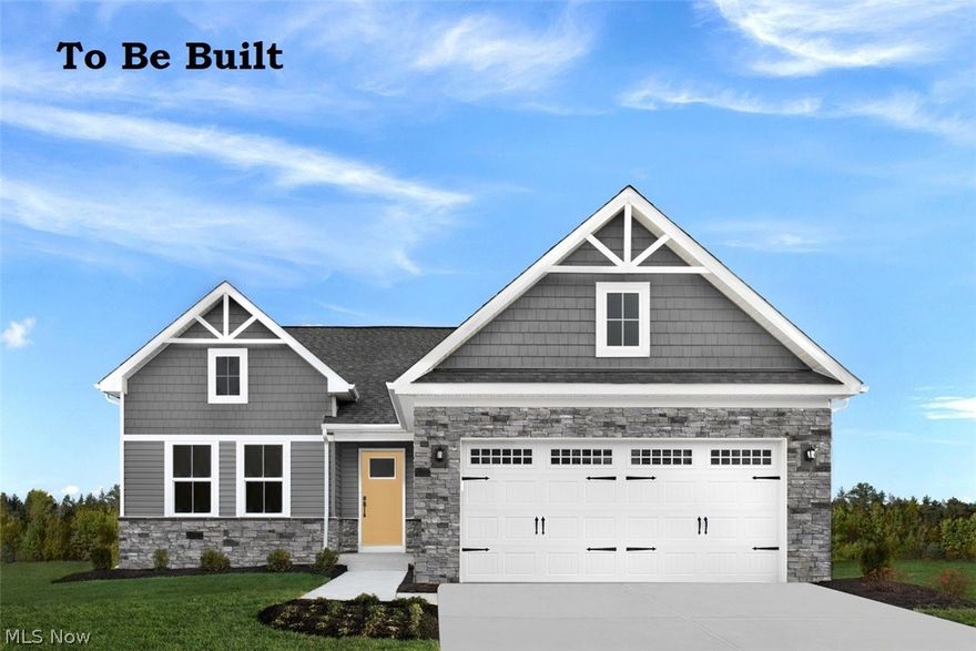 Brand new ranch with an open-concept floorplan, Laundry just steps from the owner's suite, and less maintenance with lawn and snow care included. To Be Built. Photos for representation only.