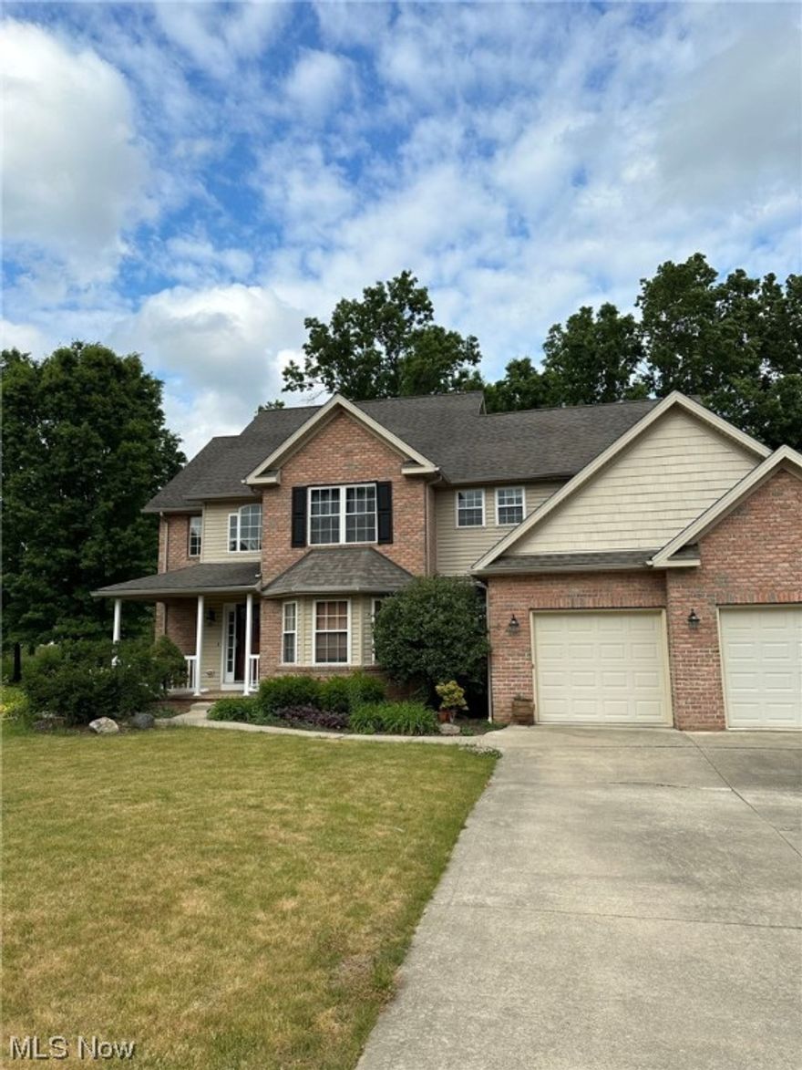 Make this beautiful home yours.  The first floor features a two-story foyer with wood floors that opens to the formal dining room and to the 2-story great room with a gas fireplace, a ton of natural light and a slider that opens up to the gorgeous stamped concrete patio in your private, tree lined setting in the backyard. The open, eat-in kitchen has stainless appliances & lots of cabinet space! The first floor also features the master bedroom, master bath, and an additional half bath along with a laundry room.  Protect your vehicles from the elements in the two car garage. The second floor features a large full bath & 3 more bedrooms. The large basement is clean, open, and ready to be finished! This location is in close proximity to expressways, shopping, and parks & recreation!