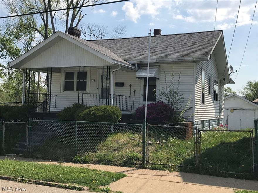 PRICED TO SELL-  2-3 bedroom,1 full bath,open living room - dining room combo. This  home would make a great rental property or for a 1st time home buyer. Detached 1 car garage, enclosed back porch, covered front porch, full unfinished basement. Being sold ''AS IS " seller will make no repairs. Pre-approval letter or proof of funds with all offers.