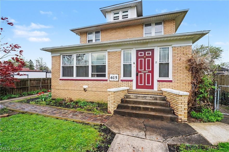Walk into this beautiful brick home and experience the beauty of the natural woodwork. The front door opens into an enclosed front porch, surrounded with windows, which could have multiple uses. Enter into the grand foyer with natural woodwork and the staircase leading to the second level. The living room has French doors and built ins, then into the spacious dining room with bay windows. The kitchen has been updated including an island and a pantry. There is a mud room and half bath off the back of the kitchen which is also at the rear entry of the house. The second level includes 4 nice size bedrooms and a full bath. The walk-up attic is unfinished and great for storage and does have potential for the 728 square feet to be finished for additional living space. Outside you can enjoy the beauty of the property while sitting on your very own deck. One deck is 12 x 22 while the other one is 25 x 8. This property includes 2 fenced in city lots to enjoy the summer days and evenings. Schedule a tour of this beautiful property today.