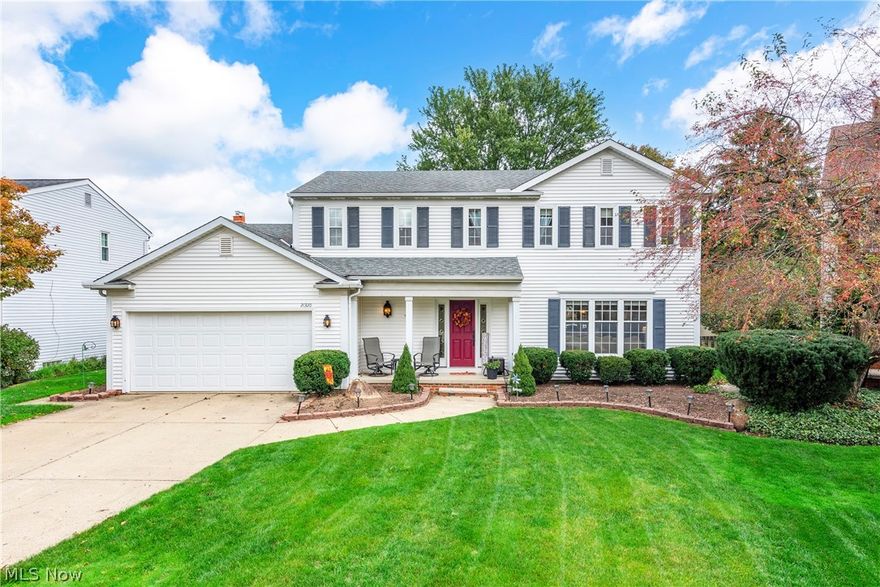 Welcome home to this beautiful and spacious colonial in Fairview Park. Located on a private cul de sac, this 4 bedroom, 2 full, 2 half bath home has much to offer. Upon entering you will find a large living room with a grand window, offering plenty of natural light and room for entertainment. Adjoining the living room is a spacious dining room, large enough to host large family gatherings and get-togethers. The kitchen offers lots of cabinet space, a peninsula with room for seating, a dining space, and a gorgeous bay window overlooking the backyard. The family room showcases a gas fireplace, perfect for cooler nights, and a sliding door leading out to the back patio and fenced in backyard. A convenient first floor laundry and half bath complete the main floor. Upstairs you will find a spacious master suite with a large ensuite bathroom and walk-in closet. There are three additional bedrooms and a full bath. The basement is partially finished and is a great additional space, perfect for