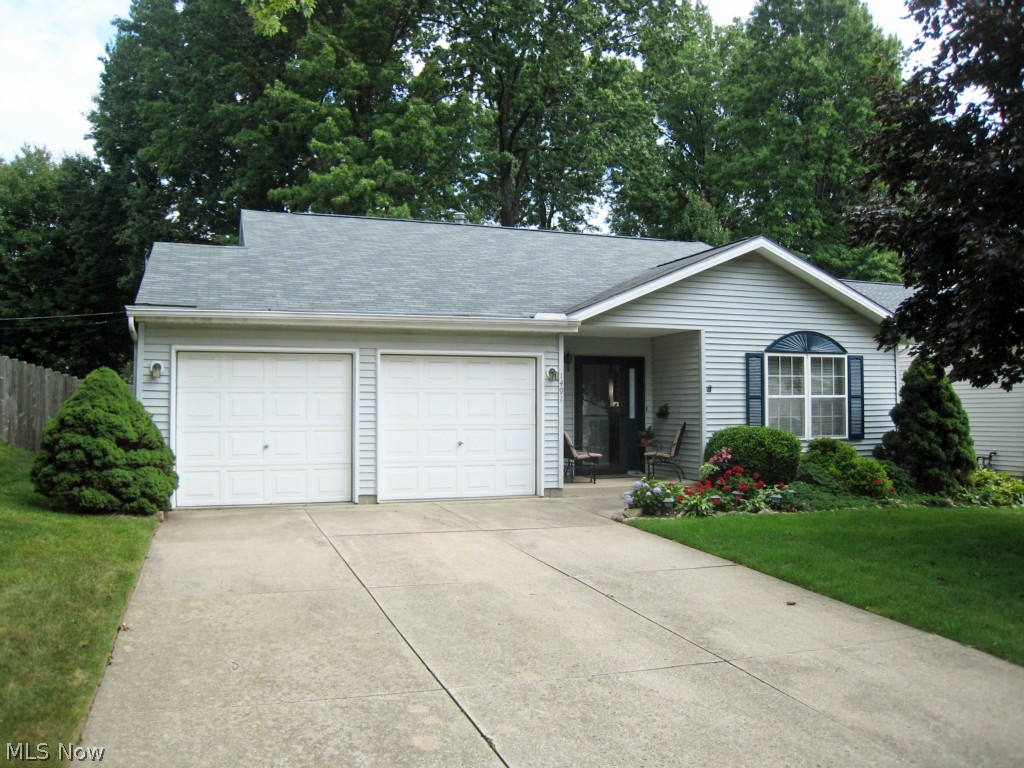 Here's your opportunity! Newer Ranch, 3 bedrooms, 2 full bathrooms & 2 car attached garage. Vaulted ceilings in the great room, kitchen and master bedroom. Kitchen includes skylight, oak cabinets, comes with appliances, open layout and patio door to the deck. Spectacular landscaping in the front and backyard. Some of the benefits like a condo without the monthly condo fee and without the condo restrictions. Spacious master bedroom with master bathroom and walk-in closet. Master bath features dual sinks. 1st floor laundry with washer and dryer included. Schedule your showing today!