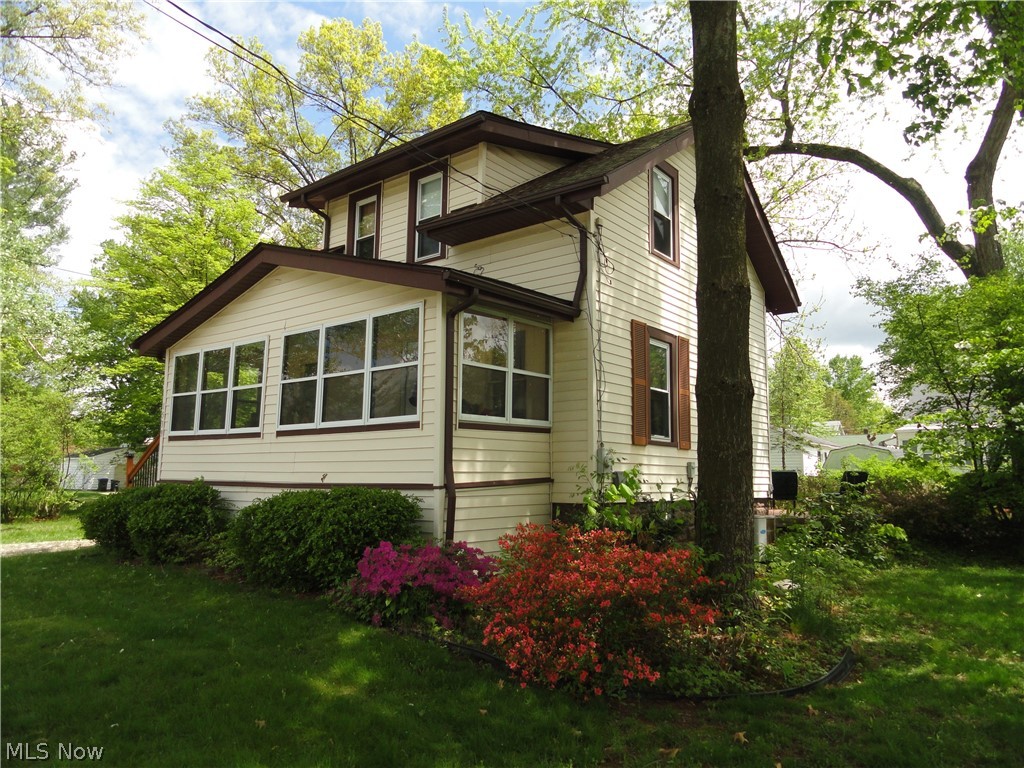 Charming vinyl sided 2 bedroom 1 1/2 bath bungalow conveniently located near parks, schools, shopping and Route 8. New furnace and hot water tank 2018, Roof 2014, Most of the windows replaced 2010 and the full bath updated this year. Relax this summer on the wood deck with patio area and enclosed front porch.