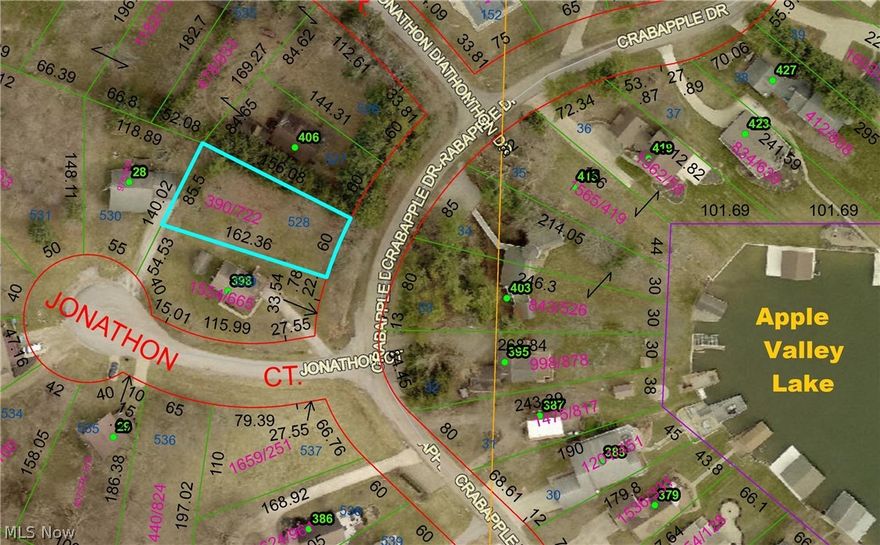 Lot 528 Apple Valley. LAKE VIEW LOT, across from lake fronts…A great location in Apple Valley. Lot measures 73x159 and would be a perfect setting for a new build. Priced to sell, bring an offer. APPLE VALLEY OHIO’S BEST KEPT SECRET! Apple Valley is a large, mature development, situated around a 515 Acre man-made lake, about 5 miles east of Mt. Vernon on US36. Property ownership includes the use of: 3 sandy beaches; 3 boat launches; marina; championship 18 hole golf course (Awesome public course w/greens fees); two clubhouses and a large meeting hall, tennis; indoor Olympic Size pool; outdoor pool; several playground/park areas and all the activities run by the Apple Valley Property Owners Assn. The lake is clean and well stocked with fish regularly. All lots are improved with water and sewer, Gas, High Speed Internet, Cable.  Believe it or not all this for only $221 Annual Dues, per year per lot.