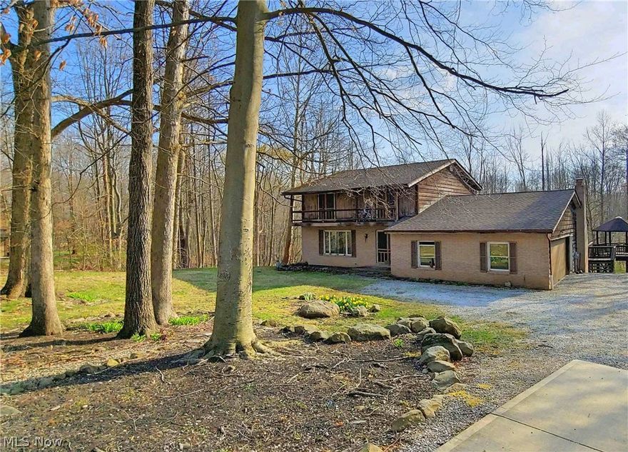 Peaceful, quiet, and full of potential. This property sits at the far back of Highpoint Rd, off of the cul-de-sac so there is
no need to worry about thru traffic. Boasting over 2,200 square feet, there are 4 bedrooms and 2 1/2 baths. Entertain
company in the living room, or sit by the wood-burning fireplace in the den. This home also features a walk-out
basement, which would be ideal if you wish to finish the basement for extra living space. Make sure you check out the
rear deck, which looks over the backyard from overhead, and the built-in gazebo, which is perfect for listening and watching the abundant wildlife.