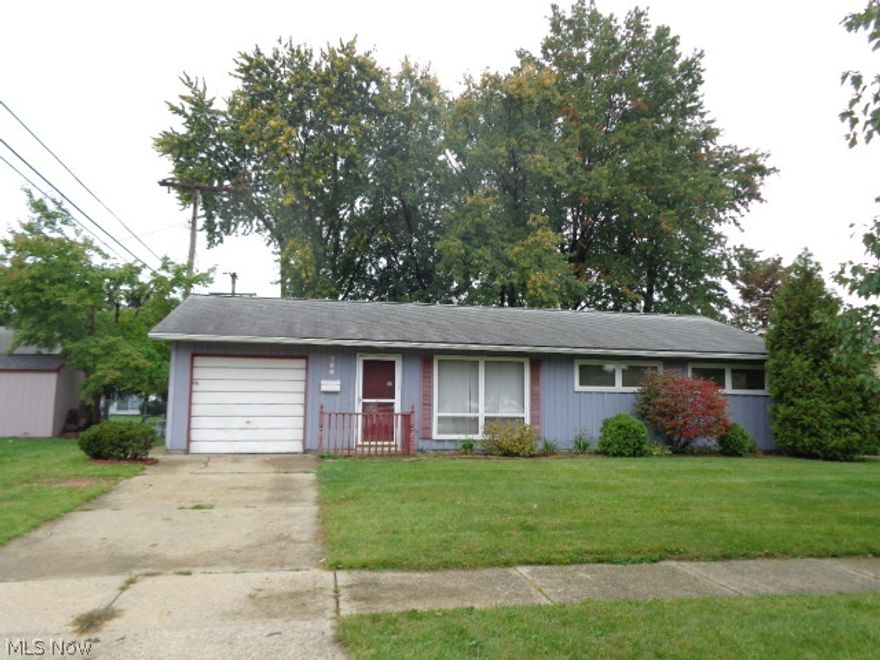 Large Sprawling Ranch with family room and wood burning fireplace. One floor living.  1750 sq feet. Access to the pool in development. Back yard has chain link fencing, fire pit and concrete patio.  Great treed lot !  This is a Fannie Mae HomePath property