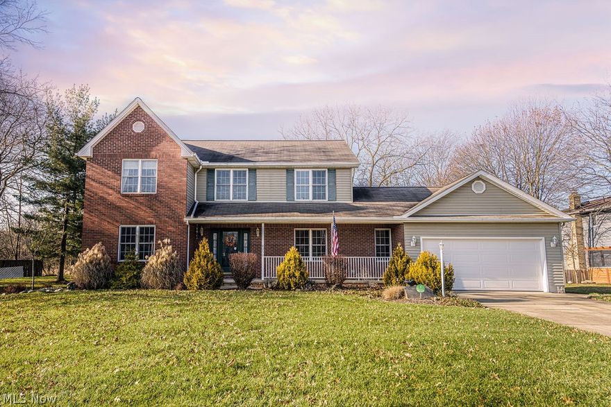 Be prepared to move! This Stunning 4-bedroom 3 bath Colonial is on almost half acre lot located in Briarwood Estates. Upon entering into the 2-story foyer with ceramic flooring and coat closet you get that open concept feeling! Formal living room with glass French doors that leads to the family room with gas fireplace. Large eat in kitchen featuring Granite counters, stainless steel appliances and ceramic floors. Slider in the kitchen lead to lovely deck overlooking the spacious backyard and stamped concrete patio with fire pit perfect for entertaining! The 16x20 shed with loft area is perfect storage and Lawn Equipment Formal dining room,1st floor laundry room with closet and pantry. Upstairs Spacious Owners Suite with walk in closet & en suite featuring ceramic floors, dual sinks, jetted tub and separate shower. Bedrooms 2 and 3 are carpeted with ceiling fans and bedroom 4 has a walk-in closet. The second floor is completed with a full bath. The partly finished basement with drop cei