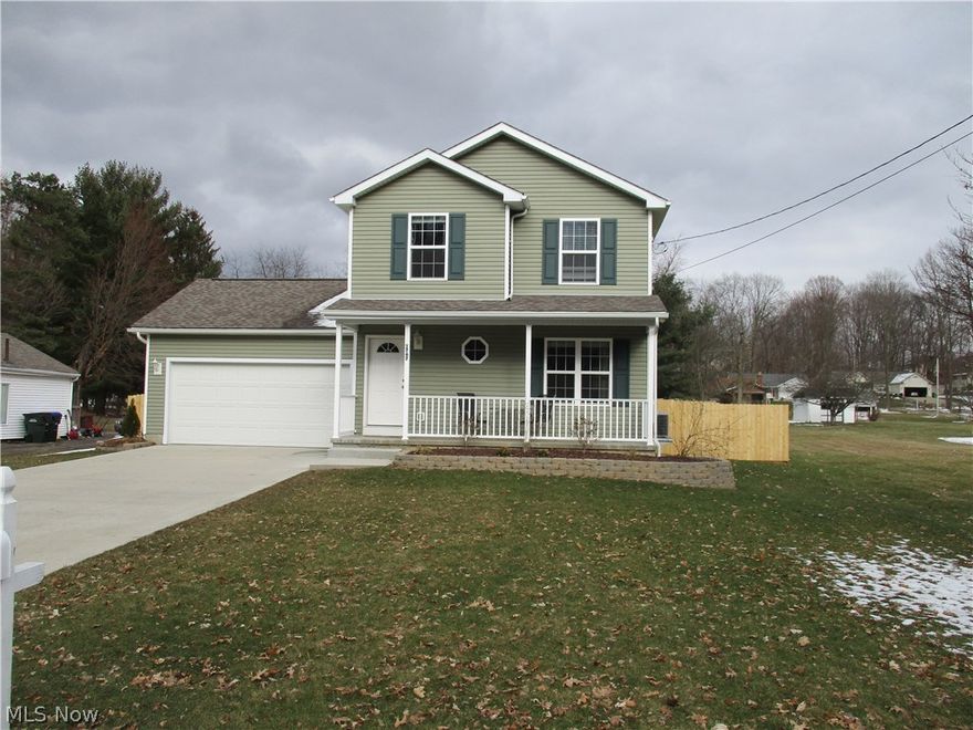 New Construction!!!  3 years young... Energy efficient home. 2"x 6" exterior construction for extra strength and insulation. Sliding door that leads out to a deck overlooking large double lot with a new stockade fenced backyard and New shed . This quality home has an open floor plan which is great for family and entertainment. The First floor features a spacious living room and a kitchen with beautiful Maple Cabinets, pantry, . The first floor also has a half bath. The Second floor has 3 Bedrooms and 2 full baths. The large Master bedroom includes a large walk-in closet and a full bath. The basement has a poured foundation with high ceiling for future Family Room. Spacious 2 car attached garage, Front Porch, concrete drive, an energy efficient furnace, Central Air, energy efficient windows. Call now for your private showing