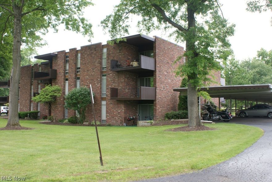 2 Bedroom Condo on first floor.  Has terrace balcony facing the courtyard with new heated in-ground pool, pavilion, and tennis courts.  Also covered in association fee: all utilities except electric and includes basic cable.  All kitchen appliances.  Shared laundry facility, car port, and ample parking.