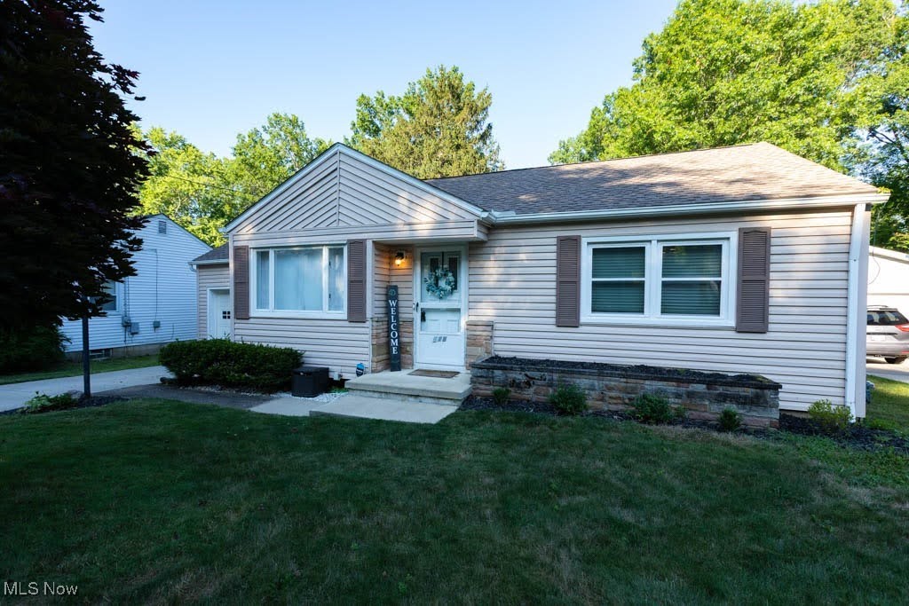 Welcome to 619 Woodside Drive in Kent, Ohio- where comfort meets convenience in this beautifully updated 3-bedroom ranch!
From the moment you arrive, you'll notice the inviting curb appeal, complete with a classic lamp post and manicured landscaping. Come inside to find a bright, open living room drenched in natural light and complemented by brand-new flooring that
flows throughout the home. The kitchen boats timeless oak cabinetry, updated appliances, and a cheerful color palette that adds warmth. Each of the three bedrooms are generously sized with ample closet space, offering flexible use for sleeping, working from home, or creative hobbies. The home features an updated bathroom with a sleek walk-in shower and modern finishes. Need more space? The clean, dry basement is perfect with an additional storage room, giving you peace of mind and tons of storage or expansion potential. Outside, enjoy a cozy sunroom perfect for morning coffee or evening relaxation, overlooking a spacious backyard - ideal for entertaining, gardening, or simply unwinding. Additional highlights include a one-car garage, heated gutters (a winter
game-changer!), and low-maintenance vinyl siding. This move-in ready gem is located on a quiet street, close to schools, parks, and all that Kent has to offer. Whether you're a first-time buyer or downsizing with style, this home checks all the boxes.