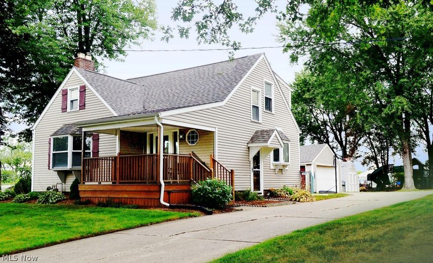 Don't miss out on this fantastic bungalow style home, located in the Perry Local School District, with all the extras! Tons of updates and move-in ready! Beautiful new front porch welcomes guests to your new front door and foyer entrance with large guest closet. Enjoy the spacious living room with beautiful stone face gas fireplace and large bay picture window. This property features a rare first floor 1/2 bath with tiled floor and first floor office with closet that could be used as a first floor additional bedroom, den, or formal dining space. French doors lead to the sun room with sliding glass doors on every side. Large kitchen with large bay window and all updated appliances. Washer and Dryer included too. 3 bedrooms and updated bathroom with tiled floor located on the 2nd floor with additional hallway closet and built-in linen cabinets. Hardwood floors located under carpet throughout. Full basement features brand new furnace, updated 200 amp electric service with new whole house
