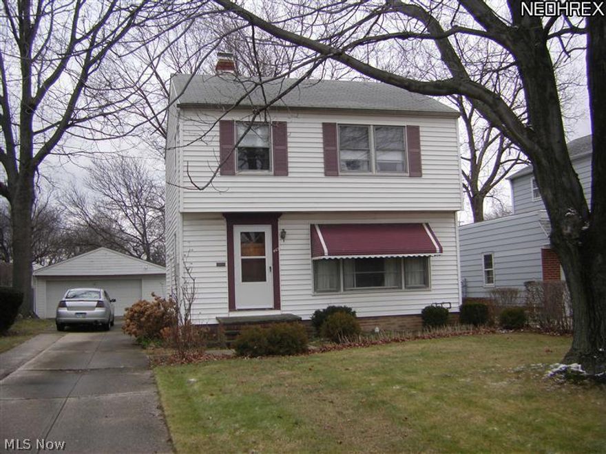 Exterior shows well. Oversized detached garage.  Backyard patio. Conveniently located near schools and shopping.  House needs updating.  All offers are subject to court approval.