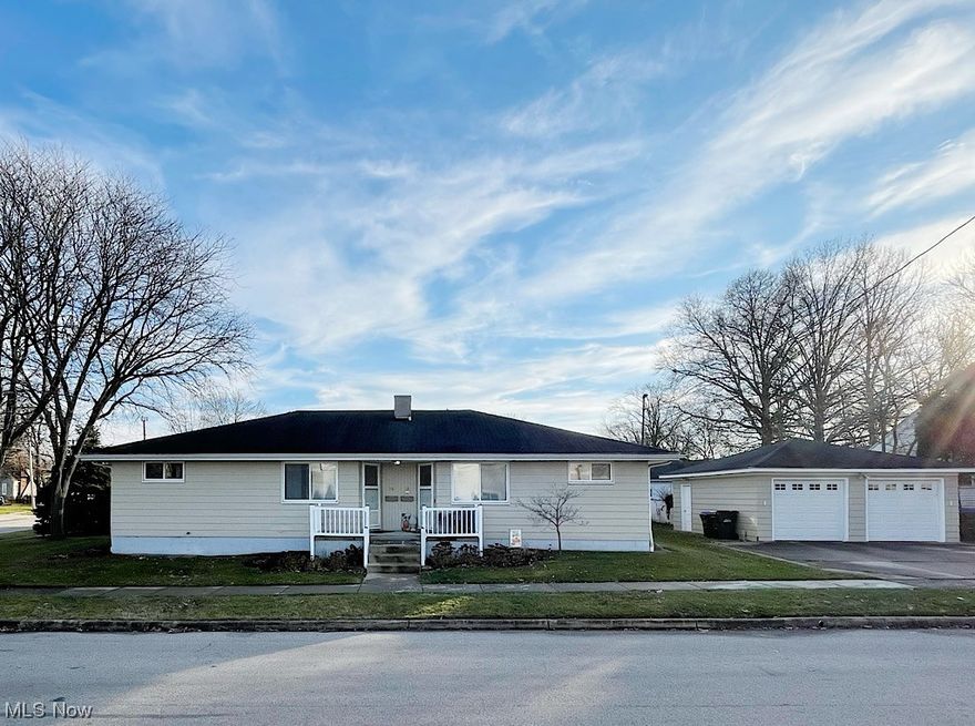 Rarely do you run across a great investment like this: a one-story ranch two-unit, where you can comfortably live in one side and use the other side for income. Lovingly taken care of by the same owner for nearly 40 years, and located in one of Cuyahoga Falls great neighborhoods, each unit has hardwood floors, private basements and separate entrances. The spacious floor plans feature pretty living rooms with picture windows, good sized bedrooms and open feel, eat-in kitchens with lots of cabinet storage and appliances. The owner added an additional full bathroom in the available unit, when he lived there. It features a neo-angled shower, a larger than normal hickory sink base cabinet with a Corian countertop, and an extra wide framed vanity mirror with storage cabinets on each side. The room is just lovely. A full basement with great storage space on each side and laundry areas round out the interiors. Each side has its own garage space, too. Lots of improvements along the way; new front doors, front porch, front sidewalk, vinyl windows, HVAC systems, bathroom remodels, gutters, downspouts, garage doors and openers  … and full-house insulation. The location can’t be beat, a short drive to all the new eateries and action in the new downtown area, the high school, the Natatorium and Rte. 8 is just minutes away. You won’t want to let this one get away!