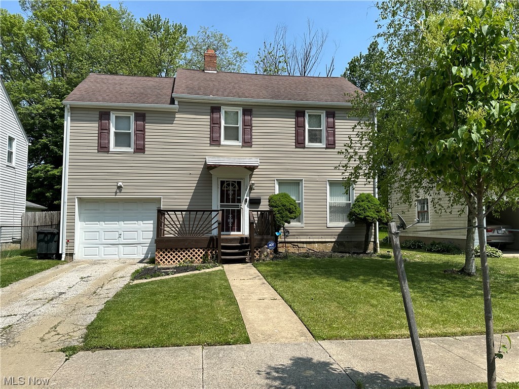 Stop renting and let this lovely colonial be your new home? Many of the items have already been completed for you over the past 15 years! The roof and siding were completed in 2005. The windows were all replaced in 2004. The basement was waterproofed by Ohio State Waterproofing and a recent repair in May 2023 was corrected! If all of that isn't enough, the seller is also adding in a home warranty for the next buyer so that they can feel at home with no worries! All you have to do is move in and make your cosmetic changes! Enter into the spacious front living room, which will lead to the dining room and then there is an addition off the back, with an extra den/family room. Upstairs you will find 4 bedrooms! The main bedroom is massive as it is the length of the entire side of the house, over the garage. That main bedroom has 3 closets! Up 2 more steps, you will find 3 more bedrooms and the full bathroom! The kitchen has a breakfast nook and a dining room off the other side. Venture