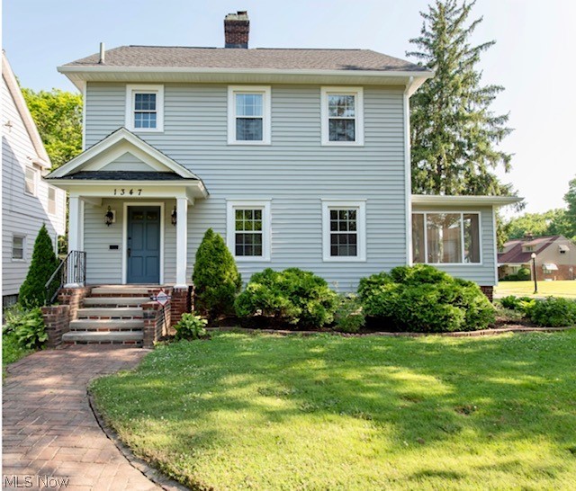 Absolutely stunning and completely remodeled colonial in West Akron! This beauty has it all! Updated literally top to bottom. Enter through the welcoming front porch to your spacious, bright and sunny living room boasting gorgeous moldings and a fireplace. The living room has great flow, opening to the dining room, kitchen and the beautifully refinished sun room. The dining room has plenty of space to entertain! From there you will be impressed with the thoughtfully designed and fully remodeled kitchen with brand new soft close cabinets, butcher block counters and stainless appliances. Off the kitchen is a bonus space, could be a breakfast nook, mud room, first floor laundry, or office? The possibilities are endless! Additionally there is a conveniently located first floor half bath right off the charming side porch. Upstairs you will find a spacious, completely remodeled full bath, and 3 very nicely sized bedrooms. Plus, there's great closet space!! The updates in the last 3 y