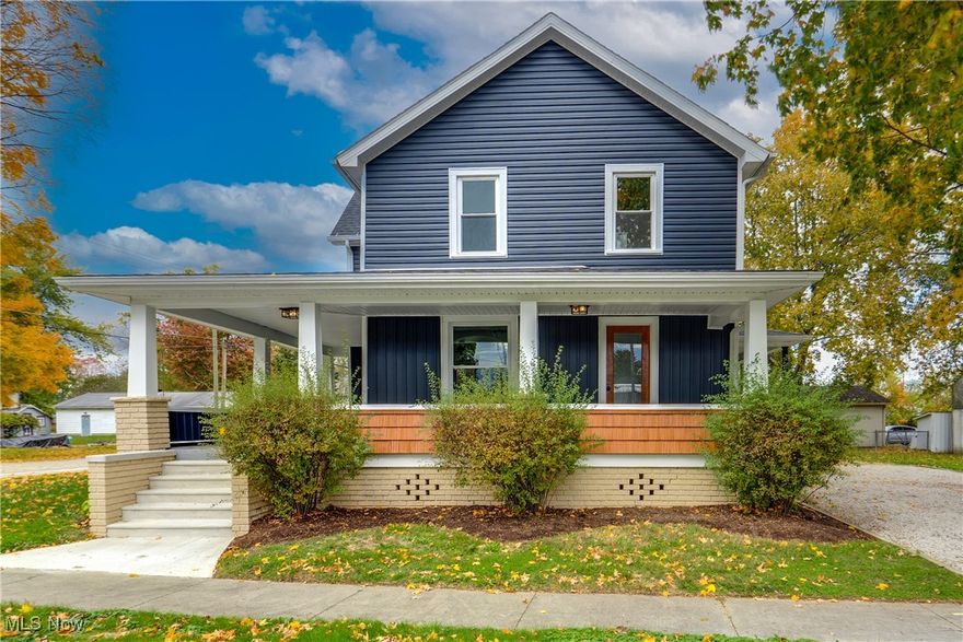 This beautifully updated 1930’s home offers the perfect blend of historic charm and modern comfort. Featuring 3 bedrooms, 1.5 baths, and a versatile bonus room ideal for a home office, library, or playroom, this home is designed for comfortable living.
Recent total renovations include a new kitchen and bathrooms, windows, furnace/AC, hot water heater, roof, insulation, electrical, plumbing, flooring, and fresh interior and exterior finishes throughout.
Located in the coveted village of Dalton, known for its excellent school system, this property sits near the head of the Sippo Valley scenic bike trail, offering easy access to outdoor recreation and small-town charm.
Enjoy mornings on the welcoming wrap around front porch and evenings on the private side porch —perfect for relaxing or entertaining.
A detached two-stall garage provides plenty of space for parking or projects, while the open side lot offers ample room for hobbies such as gardening, outdoor entertaining, or future expansion.
This home is move-in ready and full of character.  It is a must-see!