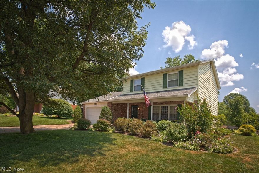Two story Traditional in sought after location. Inviting rocking chair front porch leads to updated interior that includes formal living and dining rooms, eat in kitchen, powder room and fireside keeping room that opens to gardens, patio and tended grounds. The second floor offers three bedrooms with two baths. Lower level game room and good storage. Walking distance to the country club and schools. Good move-in condition and the protection of a HOME WARRANTY.