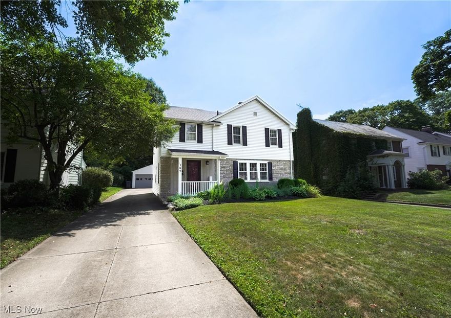 A prime location awaits in this charming home, overflowing with character and featuring beautiful natural woodwork, elegant archways, and classic built-ins. As you step inside, you'll be captivated by the stunning hardwood floors and moldings gracing most of the home. The generous kitchen is equipped with stainless steel appliances and plentiful cabinet space, with a conveniently located half bath nearby. On the second floor, you'll find three inviting bedrooms. Just before the primary bedroom, a delightful window seat bathes the hallway in natural light. The primary bedroom is spacious enough to accommodate furniture of any size and boasts a large walk-in closet. In the basement, you will see the Whole House WIFI they installed, ample storage options, and it has been waterproofed for peace of mind. The outdoors feature an expansive deck, which makes outdoor entertaining a breeze, while the fenced backyard provides plenty of privacy. The property is complete with a two-car detached garage and additional parking area, adding to the convenience. This home is in close proximity to stores, shopping, restaurants, Hardesty Park, and Portage Country Club, making it a fantastic location!