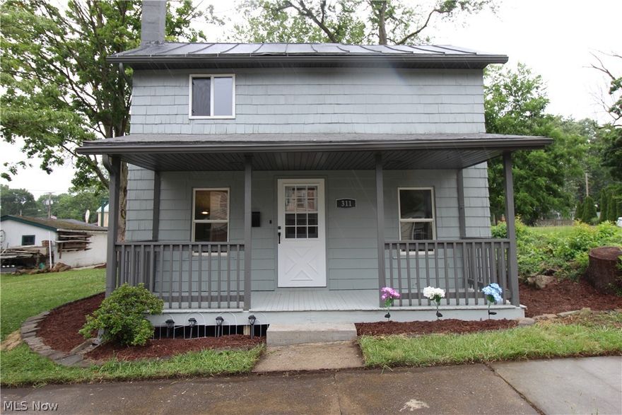 This 2BR 1 bath bungalow has had a complete makeover. New flooring throughout the house. First floor bedroom, living room and dining room with a kitchen that includes new cabinets and countertops along with all new stainless appliances. Off the Kitchen is the laundry room with brand new front load washer and dryer. Upstairs is a larger 2nd bedroom with a totally remodeled bathroom. In the back of the house is plenty of parking along with a nice firepit. Home also has a new furnace.  Come check this house out and make it your own.