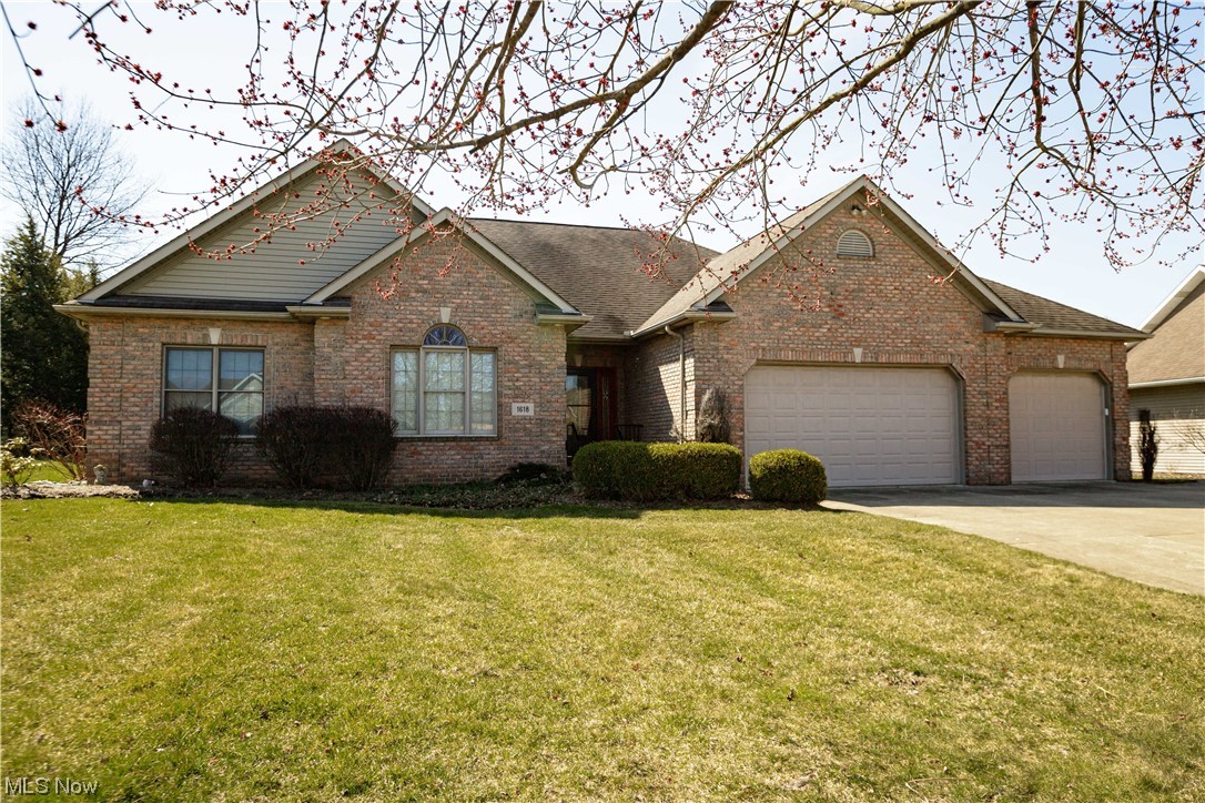 Custom built 3 bedroom, 2 full bath and 2 half bathroom ranch with a 3 car attached garage in the wonderful Monticello neighborhood. As you enter the foyer you will enjoy the open floor plan featuring a large great room with cathedral ceiling, hardwood floor and gas fireplace, an updated kitchen with beautiful cherry cabinets, granite counter tops and a large center island, a big formal dining room and a relaxing 4 seasons sun room with slider door leading to a cement patio overlooking the back yard. There is also a 1st floor laundry room and a 1/2 bath as you enter from the garage. On the other side of the house you'll find the owners suite with private owners bath having a jacuzzi tub, walk in shower and walk in closet along with 2 more ample sized bedrooms and another full bath. The lower level is partially finished with a rec room with fireplace, a bonus room, and a 1/2 bath adding 875 sq. ft. of usable living space while still offering plenty of room for storage. Other features in