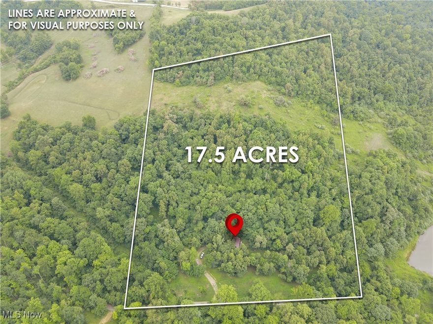 Located on Jacks Run Road in Quaker City, Ohio, this 17.5-acre property is perfect for those seeking a secluded hunting getaway. Situated on a quiet, lightly traveled road, the property is easily accessible via a gravel driveway. Near the front, you'll find a 640-square-foot cabin with great potential. The cabin is wired for electricity, has water from a developed spring, and is heated by a wood stove. With some renovation, it could become an ideal hunting retreat. The mostly wooded property features a clearing with a gas line easement, perfect for planting a food plot and setting up a hunting blind. The woods are also very thick is areas, creating bedding areas to hold whitetail. Additionally, trails wind throughout the property, making it easy to navigate.