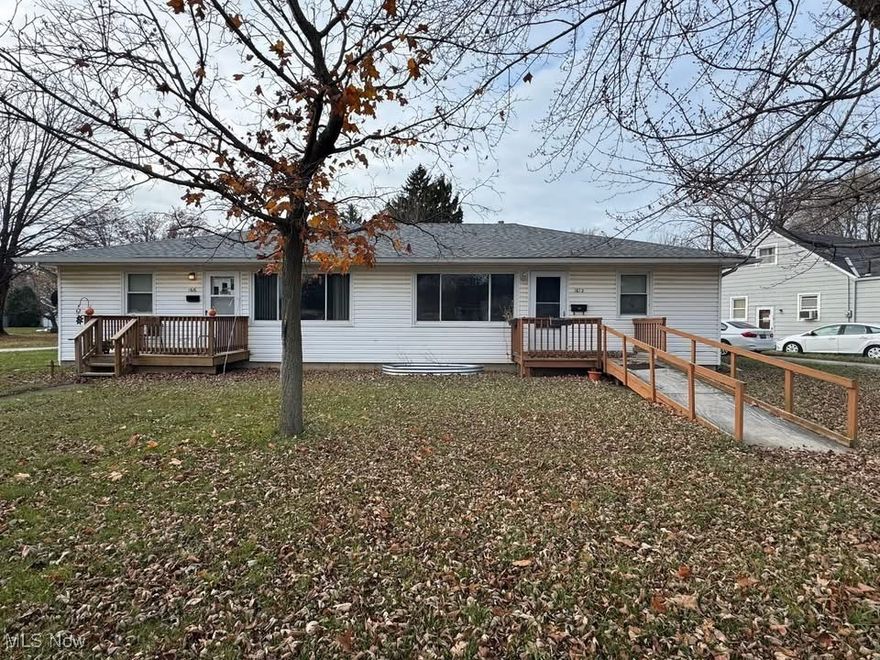 For rent: 2 bedroom, 1 bathroom handicap accessible ranch style duplex. Property offers one floor living with all appliances, central air, and private garage. No pets, no section 8, no felons. Immediate occupancy available. $1,250 per month with $1,250 security deposit.