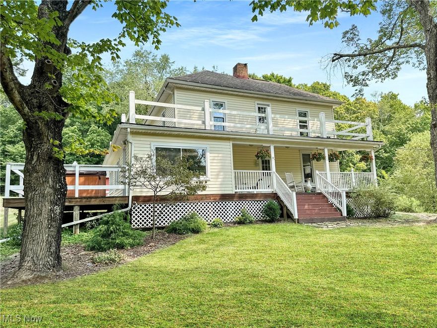 Do not miss the chance to see this stunner! 8 bedroom, 8.5 bath bed and breakfast is situated on 91.5 stunning, wooded acreage with stocked ponds for fishing. An outbuilding sits at the back, offering a retreat center with 2 half baths, a couple of bonus areas and a large meeting room with a woodburner - perfect for meetings, showers, or a personal hunting lodge! The B&B itself features a covered front porch, a side porch and a back deck. Once inside, each bedroom suite offers its own controlled heating and cooling for comfort. There are 3 bedrooms on the main level: one has a fireplace and jetted tub, one is handicap accessible and one has a kitchenette. There are 2 staircases to separate areas of the second level. The first leads to a common area and 3 suites while the second leads to the owner's suite with 2 bedrooms.Off of the foyer,there is a laundry room and a half bath. The spacious eat-in kitchen offers plenty of counterspace to whip up a delicious meal as well as character features such as a wood burning stove and period cabinets. There's a cafe at the back of the home with wood paneled walls, deck access and wooded views.The common area living room boasts an inviting fireplace. Massage services are offered with a relaxing spa room, views of the acreage and direct access to the deck's hot tub.Lower level has a salt bath/sauna for separate revenue streams. Private theater room, too. Peaceful country setting filled with possibilities! Call today for a private showing.