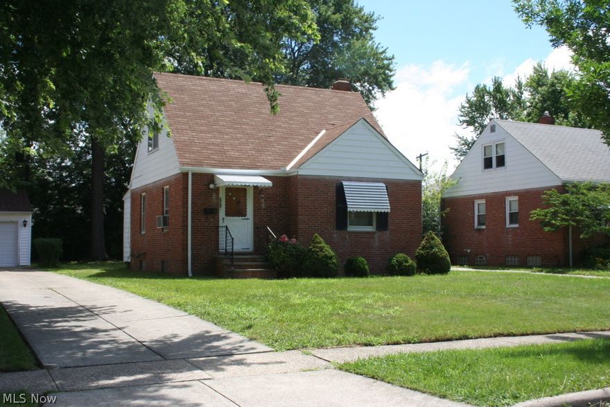 Great starter home! Three bedrooms and two full bathrooms, one bedroom on first floor. Nice kitchen, additional room in back can be used as office, study, den, etc. Newer furnace and air conditioning, also two window units. Solid brick home comes stocked with appliances! Remodeled first floor bathroom! Motivated seller!