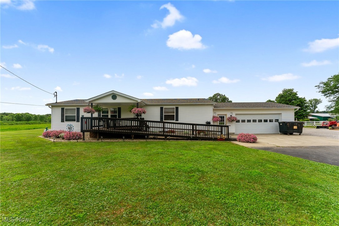 A charming ranch-style home that sits on nearly 10 acres of land and offers a blend of comfort, space, and utility. Absolutely move in ready! Built in 1998 and offering close to 1800 sq feet of living space. Beautiful New Bright Kitchen with plenty of cabinets and counter space. Tasteful backsplash, dark counters and stainless-steel appliances. Lovely open formal dining area. Very spacious family room with lots of natural sunlight. Living room. 2 full nicely updated baths. First floor laundry room. Unfinished 12 course basement. New Roof 2023. Whole house generator. New R.O. system. 2 car attached garage and also a well desired large outbuilding for cars and plenty of storage plus a barn for the horses. 1 acre pasture and plenty of room for more. Super-size parking area. Call today to see if this home can check off all the boxes!