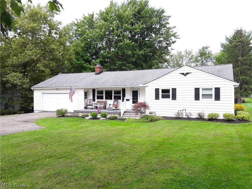 The Ideal Chardon Ranch! ... Is this Absolutely Charming, Updated, 3 Bedroom, bath and a half Home!  Offering an Eat in Kitchen with custom hand crafted cabinetry w/ large pantry w/ pull out drawers and newer appliances  that stay. Dining room has a slider that walks out to 14x13 back deck which overlooks the deep, private, tree lined backyard. Living Room is graced with a wood burning fireplace. A spacious 1st floor laundry room equipped with washer/dryer and its own door that steps out to another deck.  An oversized, attached two car garage w/ shelving and workbench. Pride of ownership is evident in this immaculate home with so many updates in the past few years to include: a fabulous Trex front porch, landscaping w/ paver walkway, windows, sliders, interior doors, carpeting/flooring, bath fitter tub, waterproofing and also a premium invisible fence w/ collar and controls.  All this & conveniently located close to All amenities ---not to mention has the best view of Chardon Fireworks