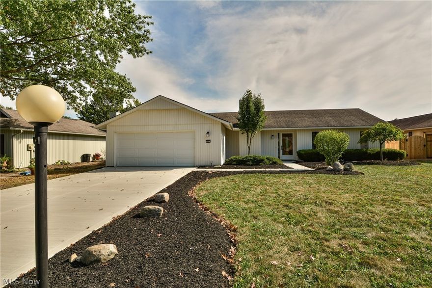 Completely Renovated 3 Bedrooms Ranch is conveniently located in the Outstanding Meadowood of Strongsville! The spacious floor plan features a large Living Room and a formal Dining Room with newly installed shiny laminate flooring. A classic Family Room features an all brick Fireplace and opens up to the patio for your outdoor enjoyment and a view of a nice sized backyard. Completely remodeled Kitchen features new Cabinets, Appliances and Granite counters. An attached garage is accessed through a spacious mud/laundry room. Master Bedroom includes a private fully remodeled Master Bath and a spacious closet space. Two more Bedrooms with closets share another remodeled hall Bath with Ceramic tile, Granite counters and design fixtures. Many updates throughout include Kitchen, Baths, Flooring, Lighting fixtures, New Driveway,  New Heat Pump, AC unit and much more! Just move in. Conveniently located to shopping, dining and parks. Don't miss the unique opportunity to own this one of a kind Ra