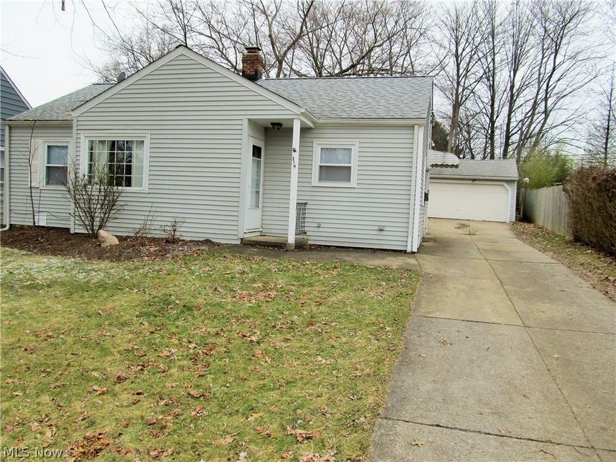 Charming well maintained ranch has a lot to offer.  Enjoy the spacious backyard and patio during the warmer months. Once you enter the home you will notice the freshly painted living room and neutral paint throughout.  This cute, super clean three bedroom, one bathroom ranch offers large living areas and closet space for your storage needs. The laundry room is conveniently located off the kitchen.  The eat in kitchen is great for entertaining and offers plenty of cabinets and counter top space.  The kitchen appliances are included in the sale. Improvements include roof (2014), furnace, a/c unit, hot water tank, electrical panel (2008). This home is move in ready!