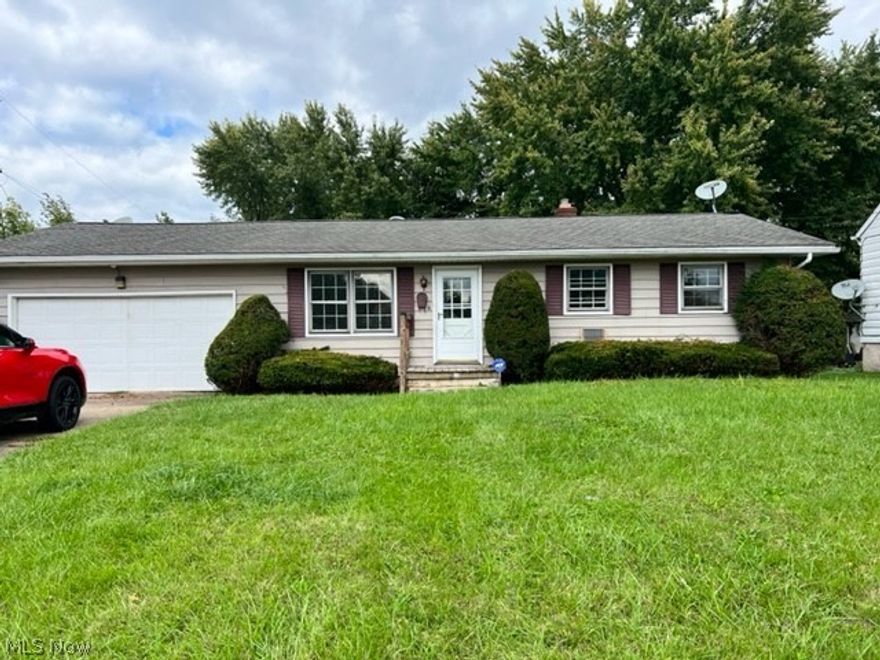 Quaint 3 bedroom, one bathroom ranch that sits on a spacious corner lot. Check out all the updates in this gem. New flooring, paint & carpeting throughout the home. Kitchen sink & counter tops have been updated! Don't miss this great property it won't last!