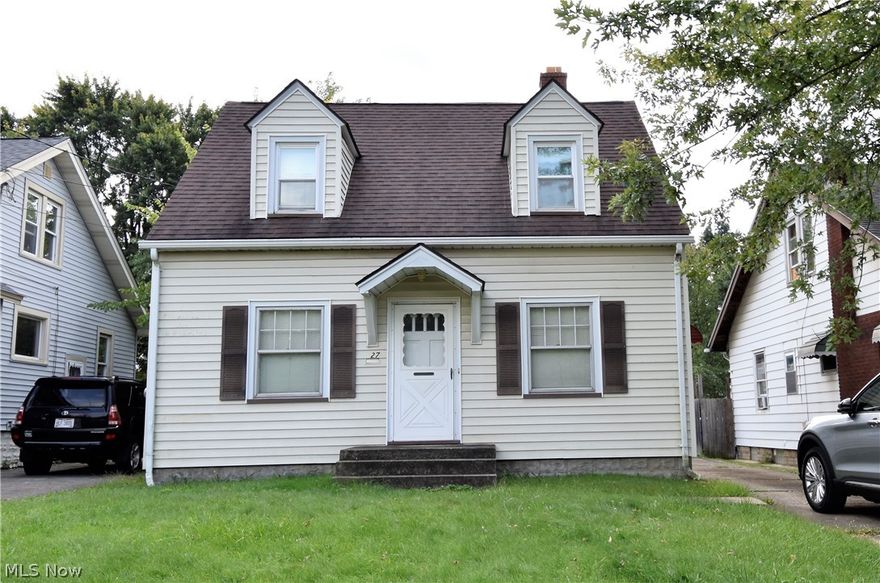 Charming 2 bedroom 1 bathroom Cape Cod. Great investment, cheaper than rent! Has a full basement, 1 car detached garage, roof 2012, cozy little screened in patio, and all appliances stay! Just minutes from highway 680 and lots of shopping!