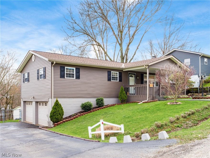 This property offers , large living room , that flows to the dinning room and kitchen, a bonus room off the dinning room that goes to the back private deck with a fenced in yard, Three bedrooms and a full bath on the main floor, the lower level offers a family room with a wood burner, 2 car garage, new roof and siding, newer windows.