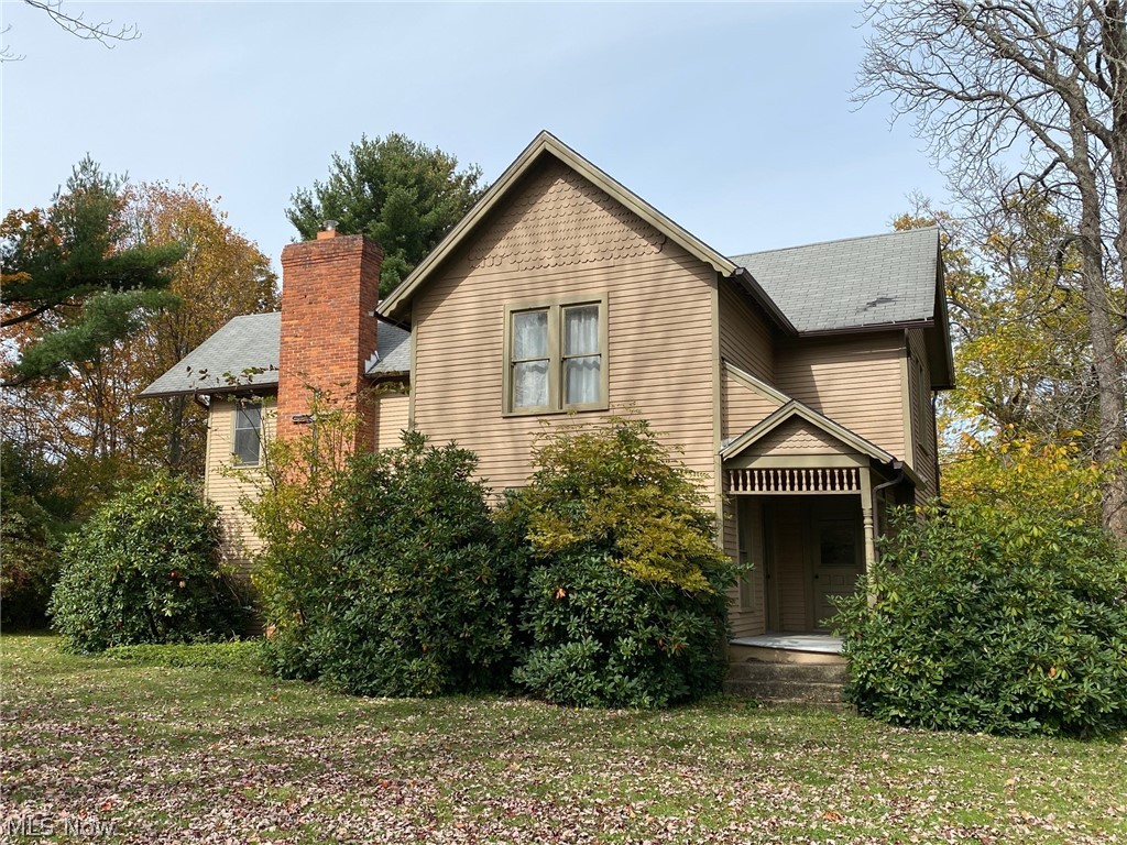 Large Century Farmhouse with multiple outbuildings set on 5+ Peaceful Acres! Home includes 4 bedrooms, 2.5 baths, spacious rooms & great living space. Home does need updating and has great potential. Newer Boiler 2017. 54x28 bank barn and 60x40 pole barn with multiple oversized overhead doors. Wonderful property to make your mini-farm and homestead. These 5+ acres are being split from larger 30 acre parcel and subject to survey. Taxes reflect home on 30 acres and would be adjusted after split. Home is also being offered with 19 acres. Selling AS-IS. West Geauga Schools.