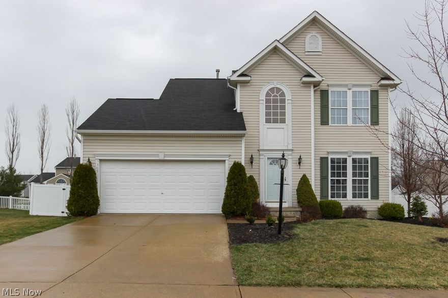 Welcome home to this gorgeous 3 bedroom 3.5 bath colonial decorated in today's colors. This well maintained home is move in ready and features an open floor plan concept with a gas fireplace family room, eat in kitchen, and bright and welcoming morning room. The 9ft tall ceilings on the first floor enhance each spacious area. The second level includes an owners suite  with a HUGE walk in closet, and bath with dual sinks. The lower level features a finished 36x15 recreation room including a full bath w/vanity and shower. The  beautifully landscaped lot includes well maintained flower beds, a newer vinyl privacy fence and a large deck accessed through the morning room glass doors. Perfect for entertaining, or just enjoying a family barbecue. Other features and updates include, fresh paint throughout most rooms, new carpet in the family room, and recreation room. A great buy that wont last long.