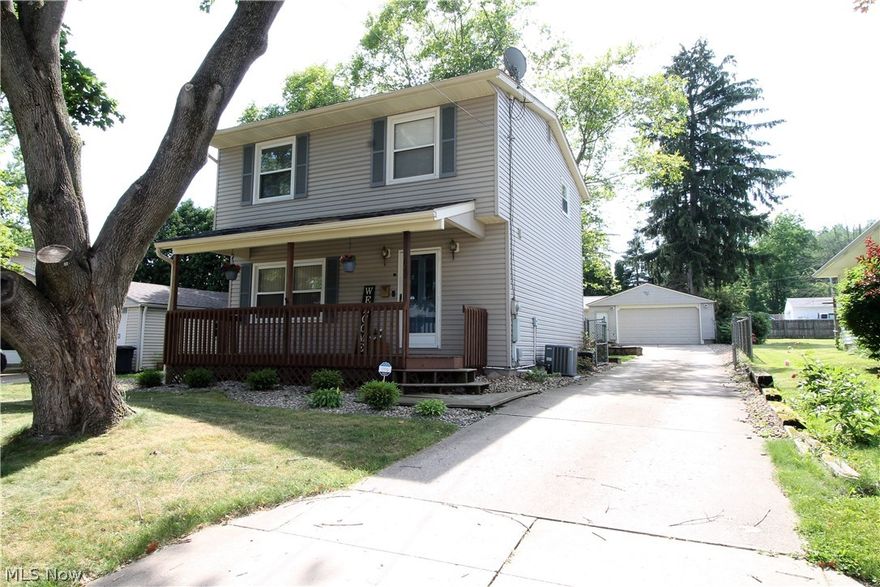 Pristine beauty in this colonial home offering three bedrooms, two and half baths. Come on in from the covered porch to the inviting living room and dining room which offers a sliding door to the fabulous picture-perfect deck which leads to the fenced in backyard, which is great for cooking out, relaxing, etc. Updated flooring throughout. The charming kitchen has a new fridge, abundant of cabinets, large window to let the natural light to shine through. Upstairs there are three bedrooms and a full bathroom. The lower level has been totally redone, offering a family room, freshly painted, full bathroom, laundry area. WOW! There is a two-car detached garage, the garage door and main door new (2020). New rear windows, Hot Water Tank (2020), waterproofed (2013). All you have to do is move in!