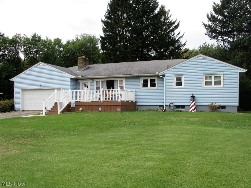 What you've been waiting for... 4-bedroom, 2-bath ranch with full partially finished basement and 2-car garage.   Nicely maintained vinyl sided ranch with newer wood composite and vinyl front deck. Bedrooms are good sized with hard wood floors.  Galley kitchen and main floor laundry.  Lower level features large family room with fireplace.  Rec area and lots of storage area.   This home has one bathroom updated in 2018, gas force air/ central air (2010) , vinyl windows (2005), newer carpeting and updated electrical panel (2013), Roof (2008), hot water heater (2011).   Great private wooded view on this lot at the end of the allotment.  Lots of character with coved ceilings, 2-fireplaces (living room and family room).   A 12-month America's Preferred Home Warranty comes with the sale.