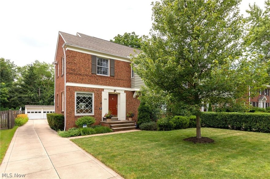 Show-stopping Cleveland Heights Brick Colonial. Bright Living Room w/hardwood floors, bay window & gas fireplace. Study/Office located off foyer w/ built-in shelves. Formal Dining Room opens to the superb Family Room addition great for entertaining w/vaulted ceiling, skylights, built-in cabinets, heated tile floors keeping the room cozy all year round. French doors lead to a large deck w/ a pretty pergola & the meticulously landscaped fenced-in yard offering a private get-away. Remodeled Kitchen w/granite counters, white cabinets, heated tile floors, tile backsplash, stainless appliances & convenient breakfast bar. The 2nd floor features Master Bedroom has 2 closets & En-Suite remodeled Bathroom. Additional Bedroom Suite is perfect for guests w/ updated full bath w/skylight. Additional 2 Bedrooms & a 3rd Full Bath located on the 2nd floor. The 3rd floor offers a flexible space for a 5th bedroom or playroom & offers ample closet & storage space. Finished lower level recreation room w/we