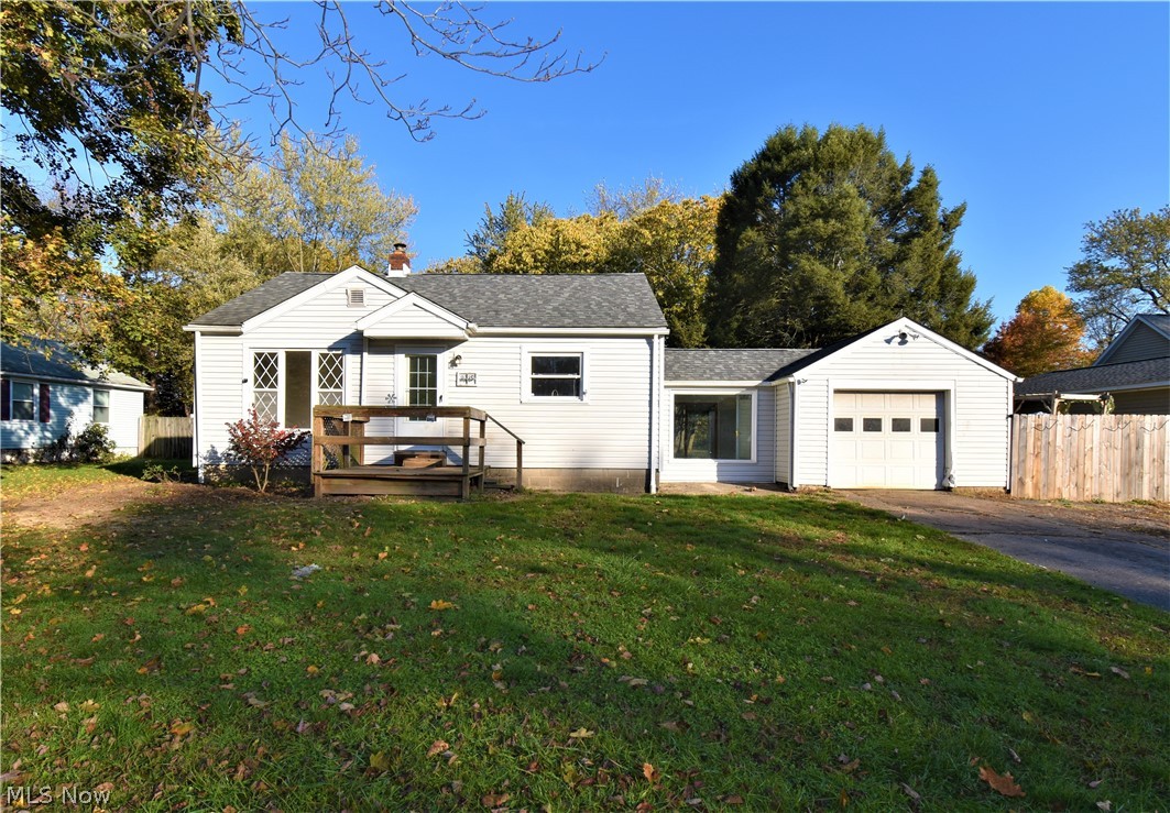 Welcome to 2119 Beach Drive! Come see this two bedroom/ one bathroom ranch sitting on a 1.1 acre lot. Enter directly into the living room sitting right off the kitchen with newer countertops and sink. Luxury vinyl in kitchen and bathroom/ hardwood floors in living room and bedrooms. Enjoy your extremely large backyard perfect for entertaining, gardening and tending to your chickens. Breezeway with attached garage. New HWT and water softener 2021. Invisible fence installed. Don't miss out! Schedule your private viewing today!