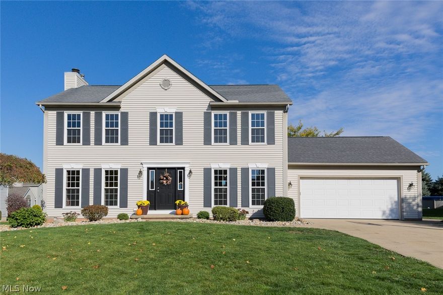 Welcome to 2361 Fairchild in the Hoover Estates Neighborhood in Lake Township! This 4 bedroom, 2.5 bathroom colonial sits on a beautifully manicured lot and has been meticulously updated! All 4 bedrooms are on the second floor, including the master suite with updated bathroom and walk-in closet! The first floor has been updated with a modern touch. A large family room runs the full depth of the house with a gas fireplace in the corner and the room opens to the eat-in kitchen with a slider that leads to the deck and down to a stone patio. A perfect outdoor space for hosting parties or relaxing! The backyard is spacious and includes a storage shed in the corner. A renovated kitchen, dining room, half bathroom and laundry room with utility sink and coat/shoe storage complete the 1st floor. The finished basement is currently being used as an entertainment room. This house has been well maintained and will sell fast! Don't wait! Don't miss out! Call to schedule your showing today.