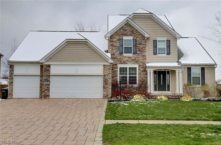 Beautiful home, great curb appeal! Gorgeous cherry floors throughout most of the 1st fl. Wainscoting, crown molding & a trey ceiling highlight the dining rm. Kitchen has cherry cabinets, granite counters, island, stainless appliances & a breakfast area. 1st floor master offers a trey ceiling. En-suite bath with ceramic floors, cherry vanity, soaking tub, large shower w/private commode & a walk-in closet. 1st floor office has French doors & is perfect as an office, media room, art room, etc. 1st floor laundry rm has a huge storage closet, upgraded with stacked stone near the washer/dryer area. 3 other large bedrooms on the 2nd floor offering ample closets including a walk-in closet with a window in the front bedroom! The loft space upstairs is centrally located between bedrooms! Backyard is perfect for relaxing. Large paver patio, stone waterfall, fire pit & built-in outdoor mini kitchen area. 4 car tandem garage. The basement is INCREDIBLE! It offers 1200 sqft of finished space, with a