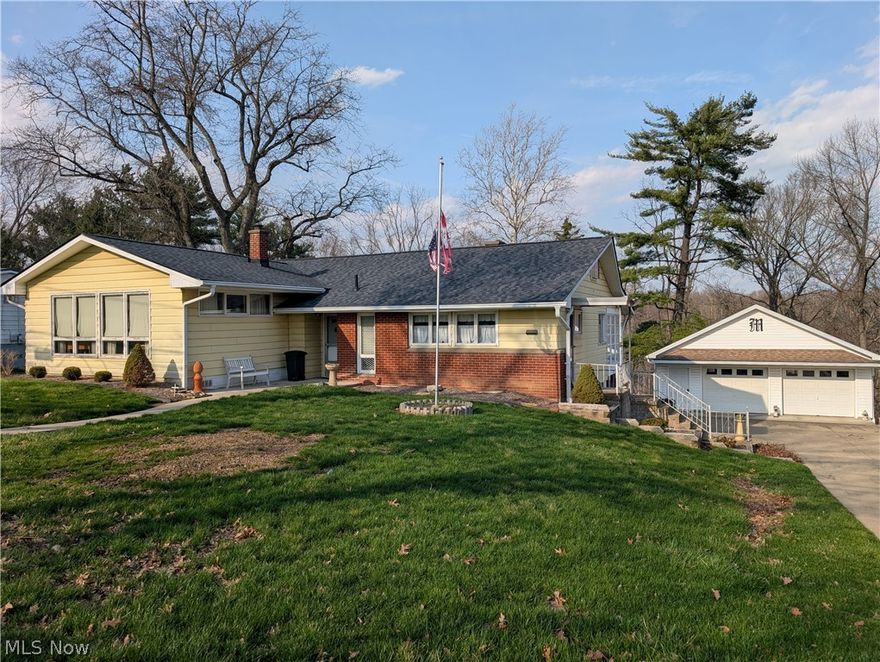 Welcome to 5721 Skyline Dr. Cambridge Ohio!  This 1.5 story home is looking for a new family.  With a little imagination you can make this home look fantastic again.  The main level has a spacious kitchen with lots of counter top space perfect for making all those home made meals.  You have a big living room with gas fire place and a dining room.  Right off of the dining room is access to the attached sun room.  The main level also has an 1/2 bath and a couple of closets.  The upper level has 3 bedrooms and a full bathroom.  The master bedroom has access to a large walkup attic giving you plenty of room for storage.  This home has a large basement where you have a living room, bathroom, laundry, large utility/maintenance room and one car garage.  Outside you have a large front and back yard.  For an added bonus you have a 28x32 detached garage and cement driveway.  This property has had several updates in the past years including new shingles 2025, new hot water tank, newer electric panel and newer septic.  This home is priced to sell due to some foundation issues on the front of the house.  So this needs to be a Cash or Rehab loan only purchase.  Selling in AS IS condition.  Please call with any questions.