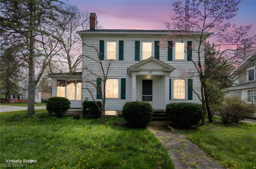 Opportunity knocks! This charming century home offers the perfect blend of character and flexibility, featuring a separate above-garage apartment—ideal for rental income, guests, or a private in-law suite. The main home includes 3 spacious bedrooms on the second floor, plus a unique 4th bedroom on the third level—perfect for a home office, studio, or retreat. You’ll love the beautiful original woodwork, hardwood floors, and timeless charm throughout. A full bath is located upstairs, along with an oversized half bath on the main level for added convenience. Relax and unwind on the screened side porch—perfect for summer evenings. The detached garage apartment features 1 bedroom, 1 full bath, a living room, and kitchen—offering great potential as an income-producing unit or private living space. Whether you’re looking for extra space, multi-generational living, or investment potential, this property checks all the boxes!