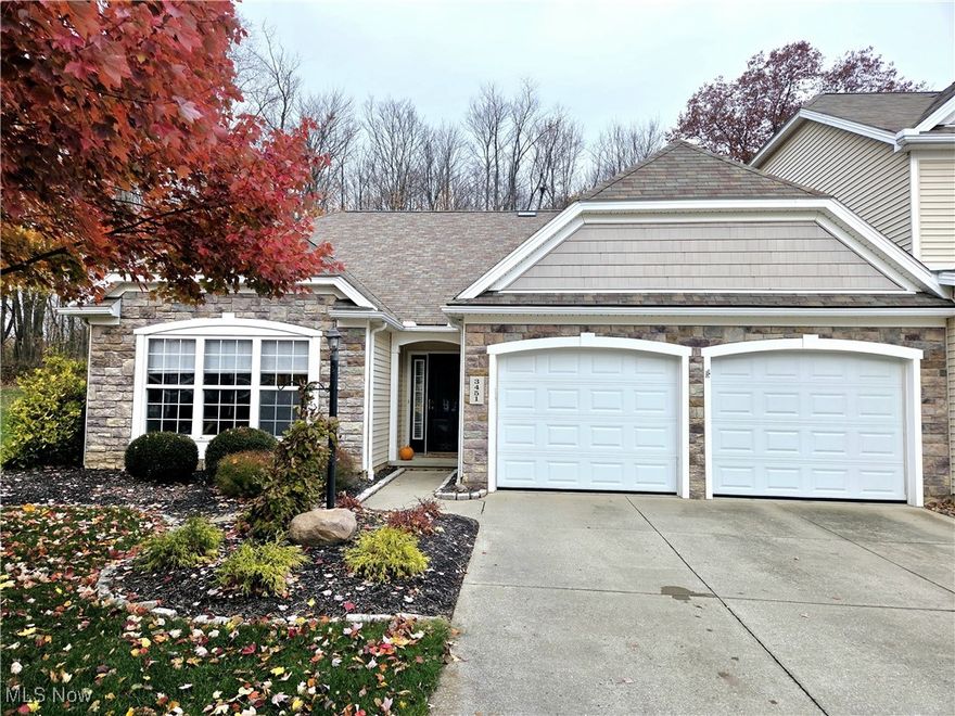 Don’t miss this highly desirable end-unit, single-story condo tucked in the peaceful community of North Point at Hunters Crossing. This beautifully maintained 3-bedroom, 2-bathroom condo features an open and airy floor plan with plenty of natural light, cathedral ceilings, skylights, and numerous updates throughout. The great room boasts high cathedral ceilings, skylights, large side windows exclusive to end units, and a warm, elegant fireplace with classic painted molding. Just off the great room, the sunroom is surrounded by windows and filled with natural light, making it perfect for morning coffee or watching deer wander into the nearby woods (an eight-point buck passed by just yesterday!). Bedrooms 2 and 3 both feature large closets with double doors. Bedroom three is currently used as a home office. The updated kitchen includes: • New granite countertops • Stainless steel appliances • New stainless sink and garbage disposal • Updated cabinet hardware The large primary suite features a large walk-in closet and a private en-suite bathroom with a luxurious step-in bathtub for easy access and spa-like comfort, along with a separate walk-in shower. Additional updates include: • Fresh interior paint and painted moldings • Updated lighting throughout • New blinds • New hot water tank • Fresh landscaping Enjoy the ease and comfort of single-story living, filled with natural light from many windows and skylights, and nestled against a tranquil wooded backdrop for privacy and charm.