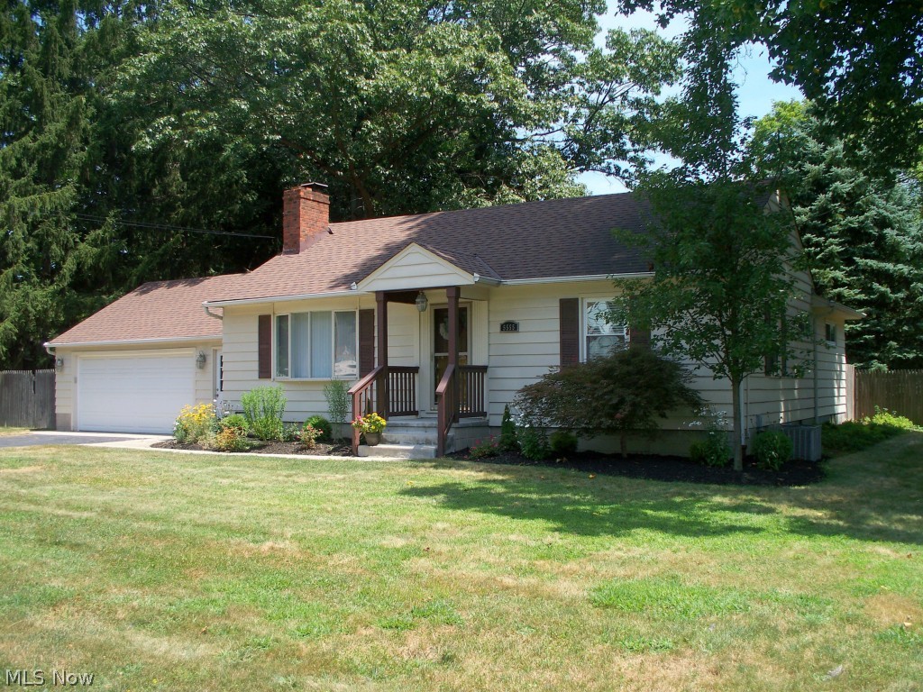 A lot to offer! Total of three parcels / House sits on two and third is buildable--call for information / Three bedroom ranch with basement and two full updated baths on first floor / Great room with plenty of eyeball & highhat lighting, bay window and stone gas fireplace—flat screen tv above fireplace stays with house / Eat-in kitchen with ceramic back splash, peninsula breakfast bar, all appliances (gas range, refrigerator, dishwasher and microwave) and pocket door to basement / Spacious master suite features beautiful private bath with whirlpool and French doors to access 16x12 deck / Split bedroom floor plan / Large, third bedroom has closet and deck access but could also be used as office or formal dining room / All bedrooms have ceiling fans / Private backyard with wood fence, 25x20 concrete patio, 16x10 shed and firepit / Extra large attached two car garage with storage above / Newer vinyl windows thruout / Dimensional shingle roof / Central air / Basement has high-efficiency f
